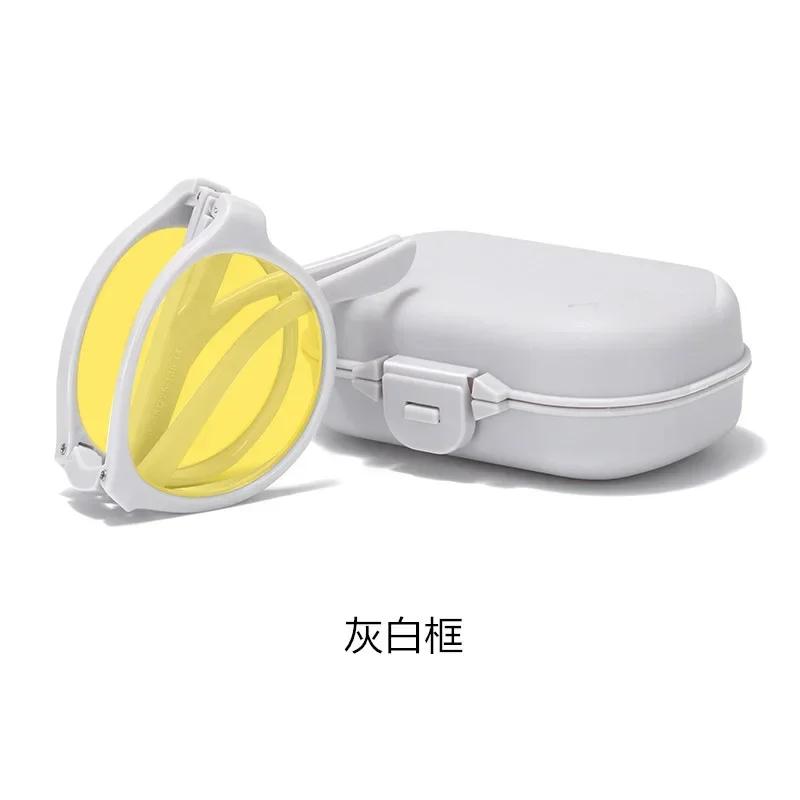 Round Frame Yellow Lens Night Vision Glasses for Men Women Ultralight Blue Light Blocking Eye Protection Eyewear for Driving