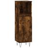 3 Piece Bathroom Furniture Set Smoked Oak Wood Based Material