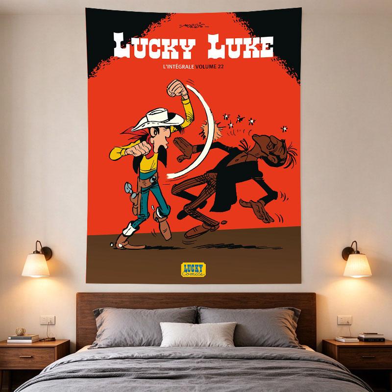 Lucky Luke Punching Outlaw Red Comic Cover Volume 22