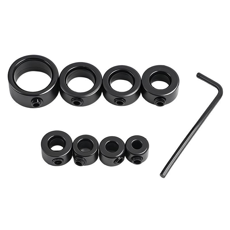 Adjustable Drill Bit Positioning Ring and Wrench for Woodworking