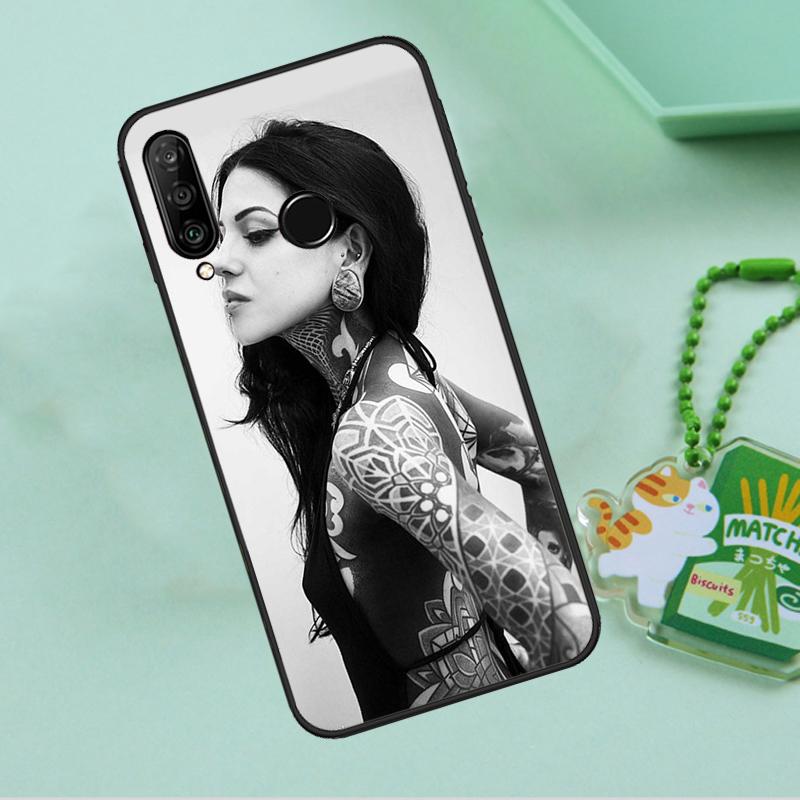 Sexy Arm Tattoeage Meisje Voor Huawei Nova 8i 11i 12i 12s 9 10 SE Y90 Y60 Y70 Y72 Y61 Y91 P20 P30 P40 Lite P60 Pro Hoesje