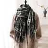 Windproof Winter Plaid Scarf Thick Warm Women Wrap Shawls Fashion Long Tassel Scarves