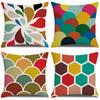 New Home Soft Decoration New Color Geometric Sofa Linen Pillow Cushion