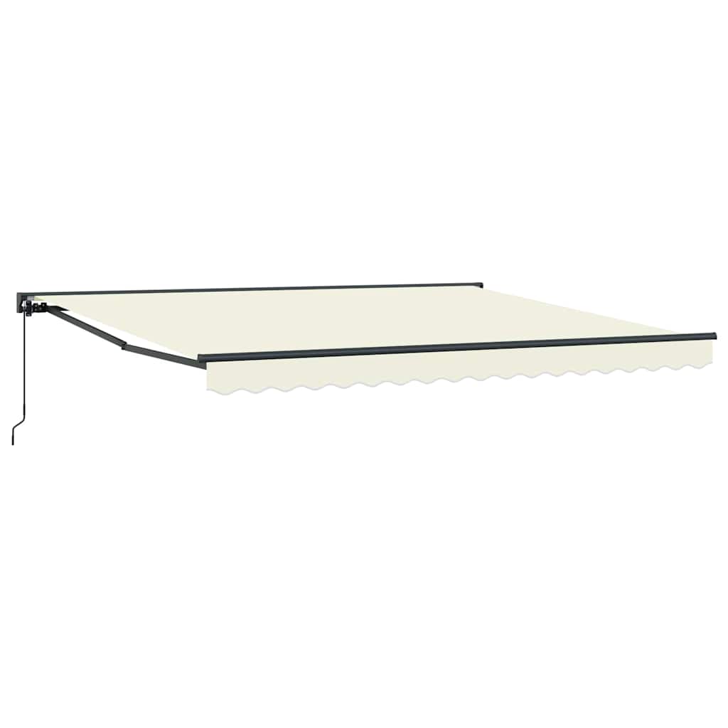 Retractable Awning Frame Cream 400 x 300 cm Polyester with PU Coating