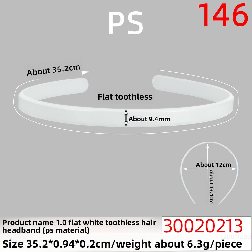 Plastic Hair Band Headband Accessories Two-sided Flat Hair Band Base Plate Hair Decoration