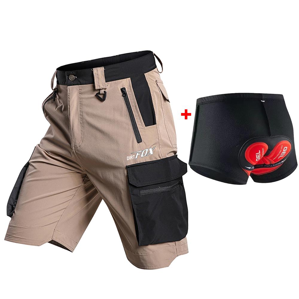 DIRTFOX Fietsbroek Kort Racing Heren Racefiets Mountainbike Korte Broek Pantaloncini Uomo Mtb Fietskleding Motorfiets Cargo Broeken