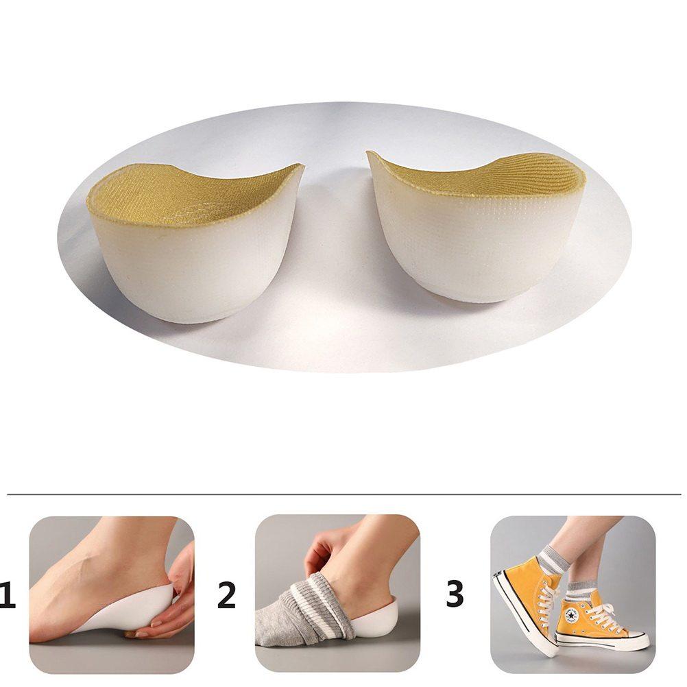 1Pair Invisible Insoles Inner Height Increase Silicone Insoles 1.5cm Translucent Breathable Shockproof Non Slip Unisex Elevation