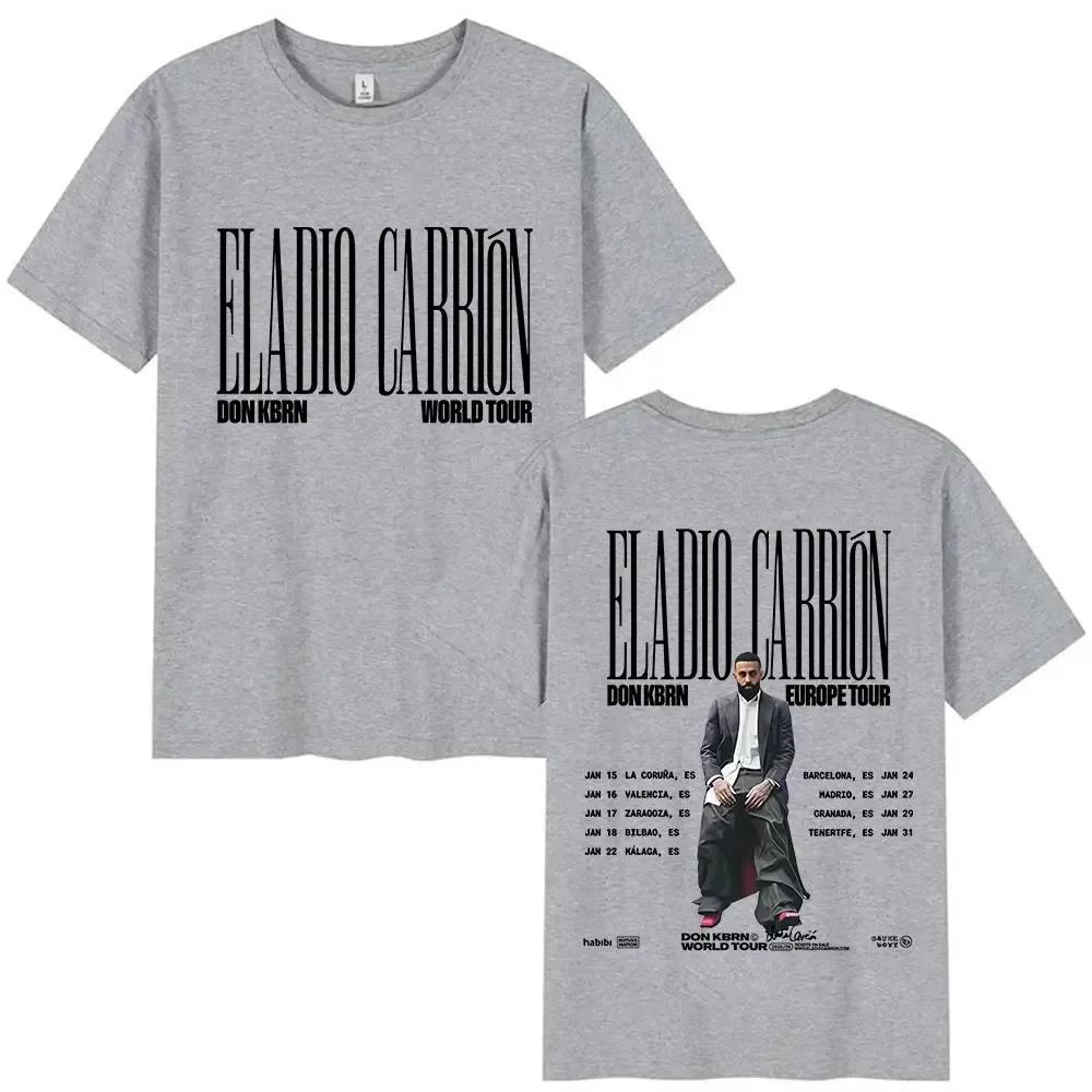 Eladio CarrióN Don Kbrn World Tour 2025 Merch T Shirts Unisexs Pop Music Fashion Oversized Cotton Tshirt Hip Hop Clothing Tshirt