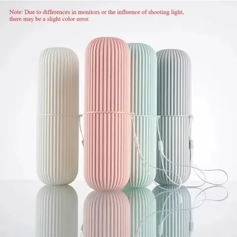 1pc Portable Toothbrush Cup Bathroom Toothpaste Holder Storage Case Box Organizer Travel Toiletries Storage Cup New Creative