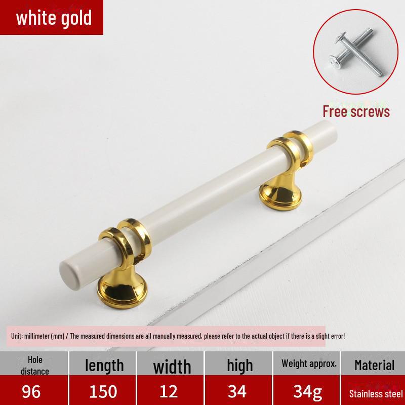 Modern Nordic Brass Cabinet & Wardrobe Double-Hole Handle