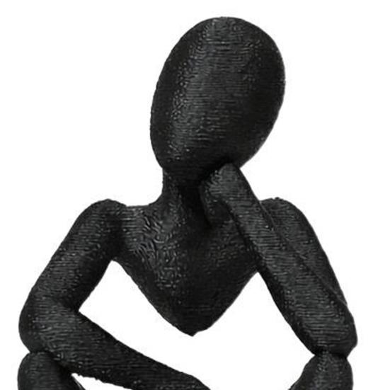 Nordic Style Ornament, Abstract Thicker Design Desktop Sculpture, 3D Printed Desk Accessory for Home Office