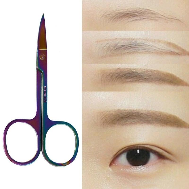 Hot Rainbow Schaar Wenkbrauw Manicure Kleurrijke Cutter Nail Make Tool Vrouw Lady DIY Mankeup Mode Apparatuur