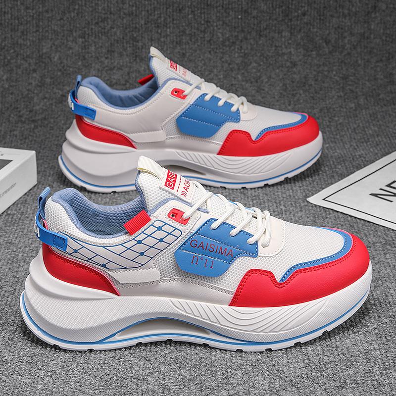 Новые модные мужские туфли Four Seasons Low Top удобные дышащие повседневные кроссовки 39 бежевыйкрасный 2469₽