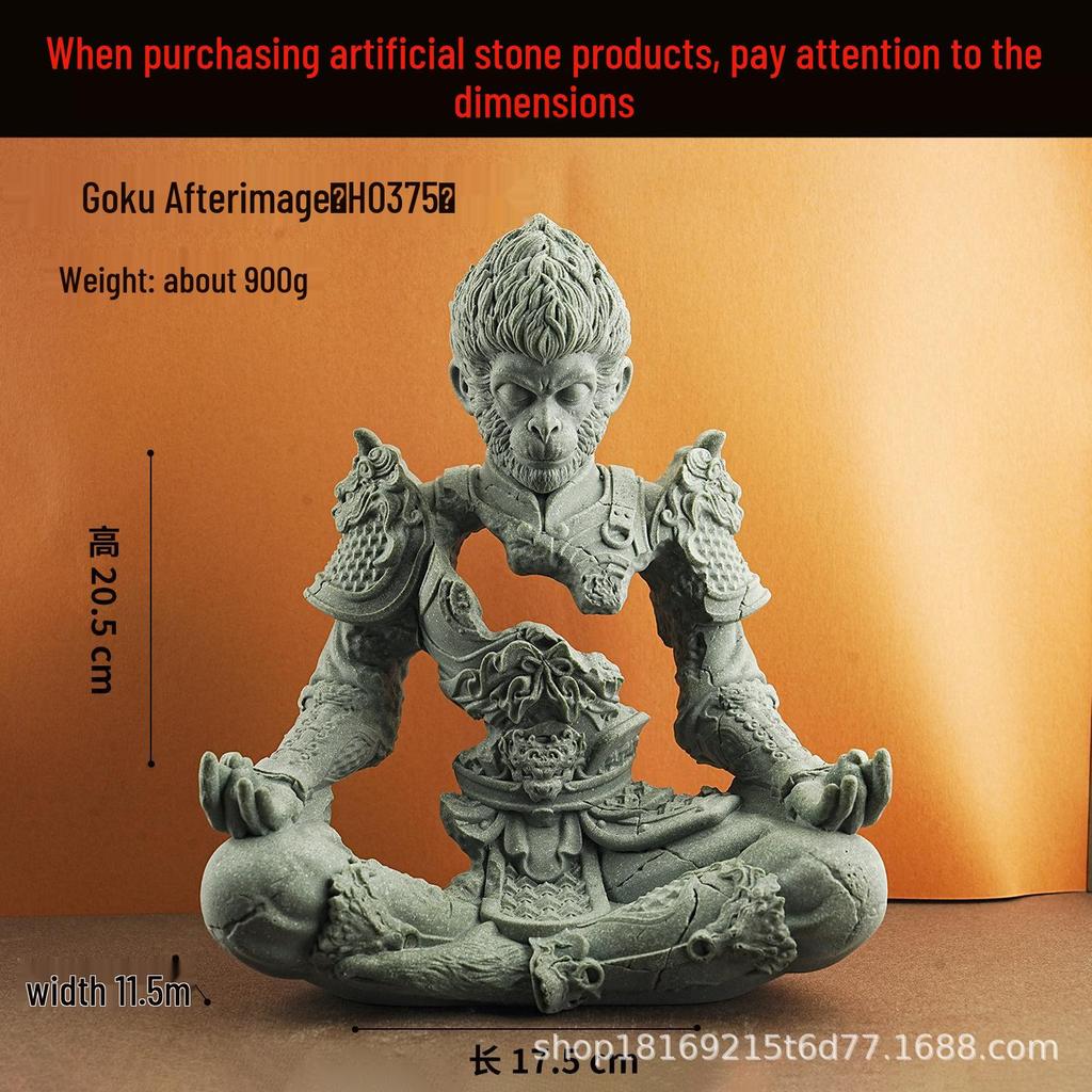 Elegant Wabi-Sabi Buddha Ornament: Artistic Hollowed-Out Tabletop Decor for Tea Table, Entrance, or Fish Tank Landscaping
