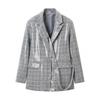 Womens Long Sleeve Blazer High Waist Straight Leg Pants Set Casual Workwear