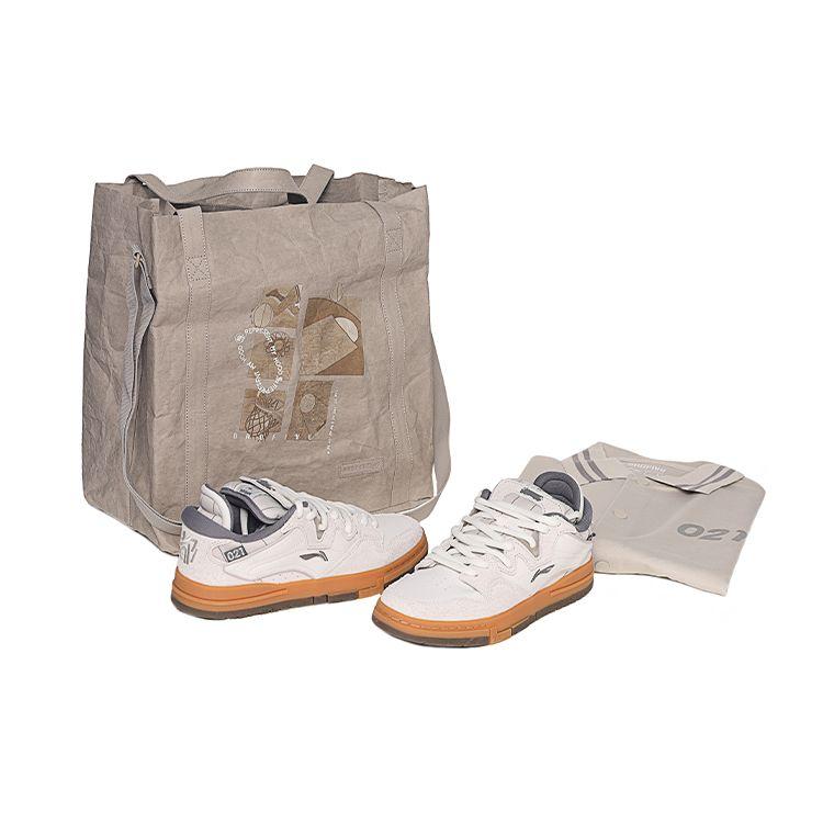 Li Ning We Wo Pro Trendy Retro Casual Shanghai City Limited Edition Set Low-Top Skate Shoes Men sneaker Gray White AECS077-1(S-BOX)