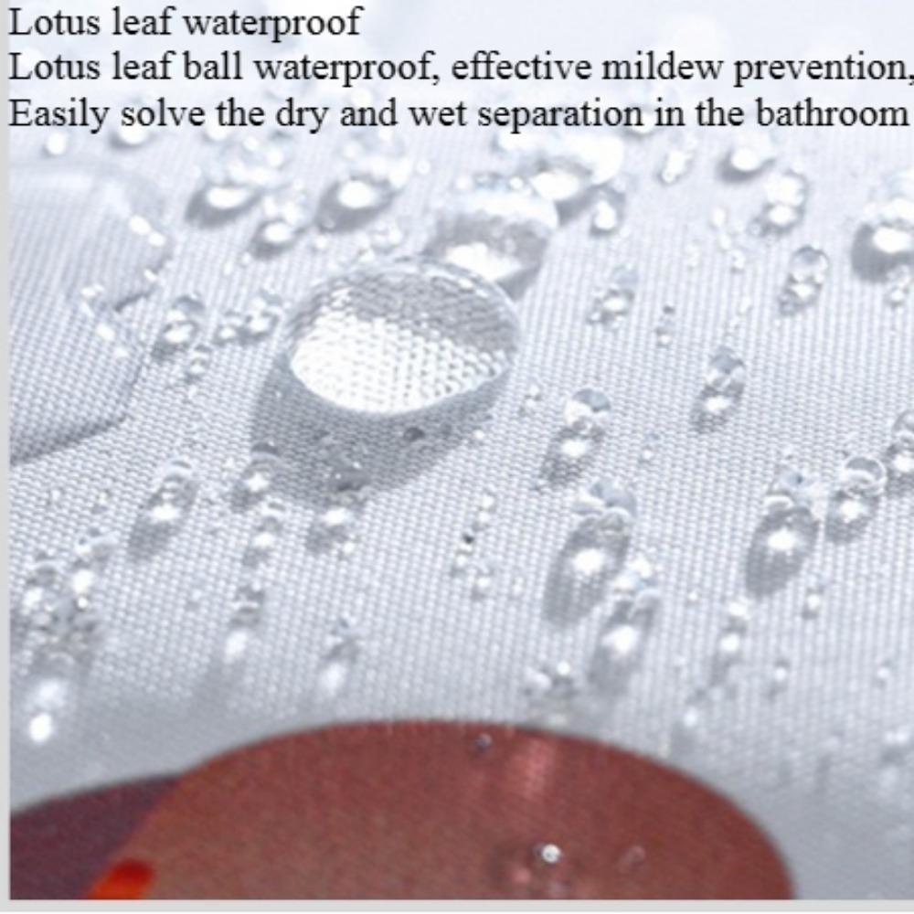 Waterproof and mildew-proof shower curtain for bathroom, dry and wet separation, shading and warm shower curtain four-piece set