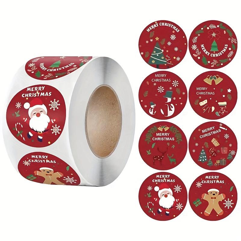 500pcs Holiday Christmas Stickers, Ideal for DIY Gift Packaging Baking And Decoration, Box Sealing Stickers, Sealing Stickers