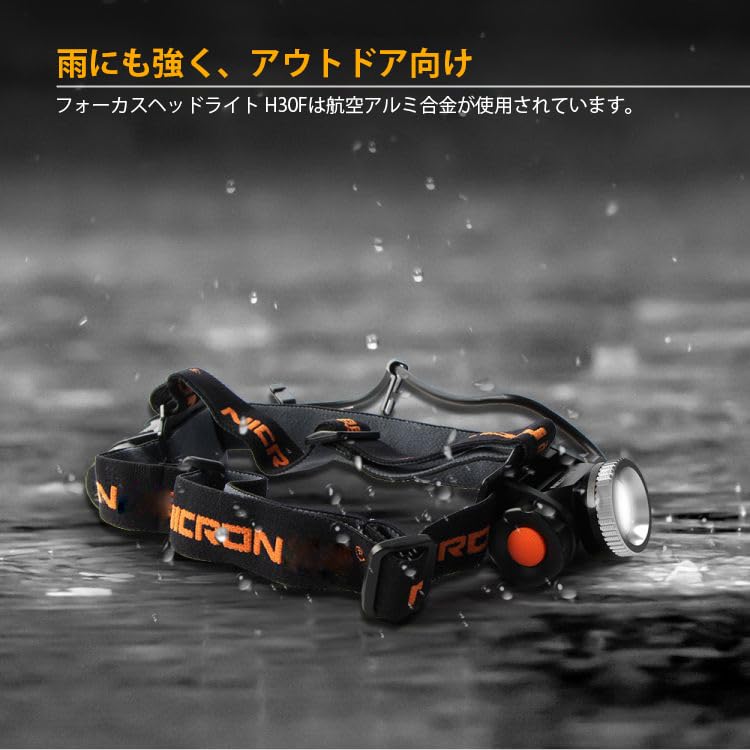 Nicron H30F Rechargeable Focus 900 Lumens Headlamp,