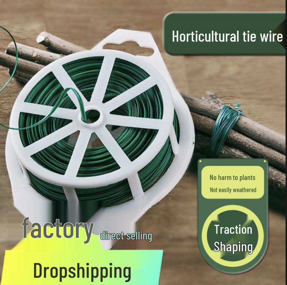 

Проволока для подвязки растений с пластиковым покрытием и хомуты для поддержки лозы 20m