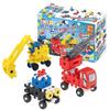 Gakken New Block Vehicle Toy Set 96 Pieces 20 Types Building Blocks STEM Toy for Kids Toddlers Age 2+ Paper Box Packaging 83226