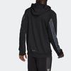 Adidas Striped Hoodie With Long Sleeves Men Hoodie Black HE2472