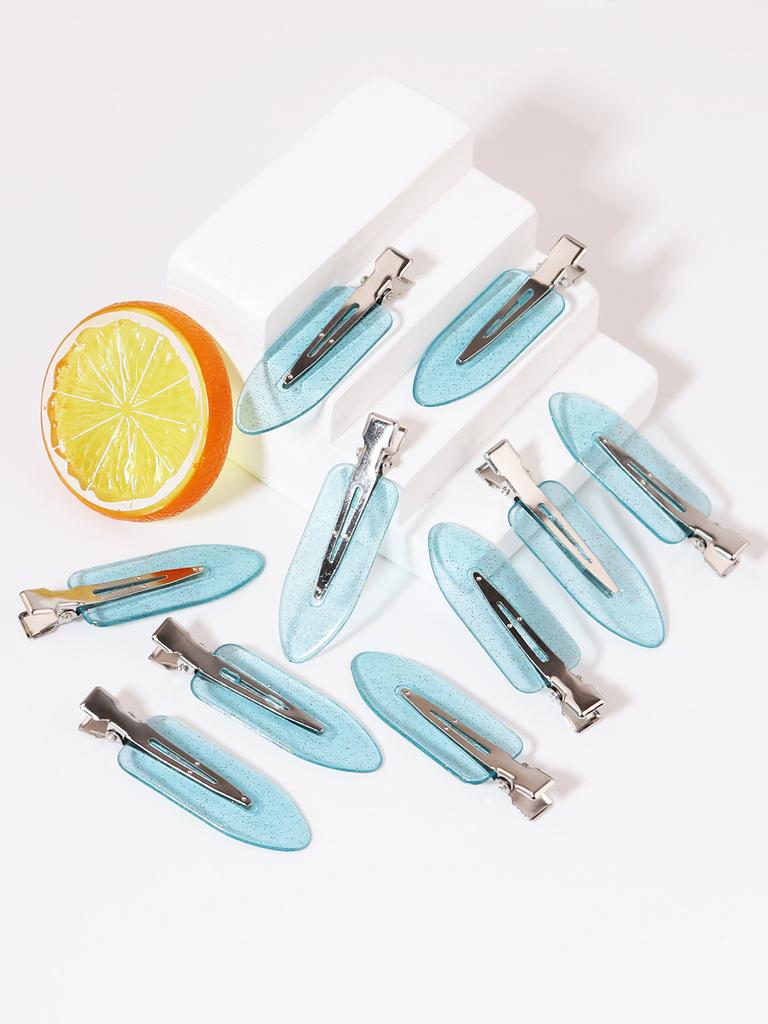 10 Stück nahtlose modische Mädchen transparente Haarspangen, Make-up Gesichts-Accessoire-Clips Styling Haarspangen Speziell für Echthaar-Perücken