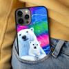 Cute animal polar bear Soft Phone Case for iPhone 17 Air 16e Pro max 15 Pro 13 14 Plus 11 12 MagSafe Magnetic Coque