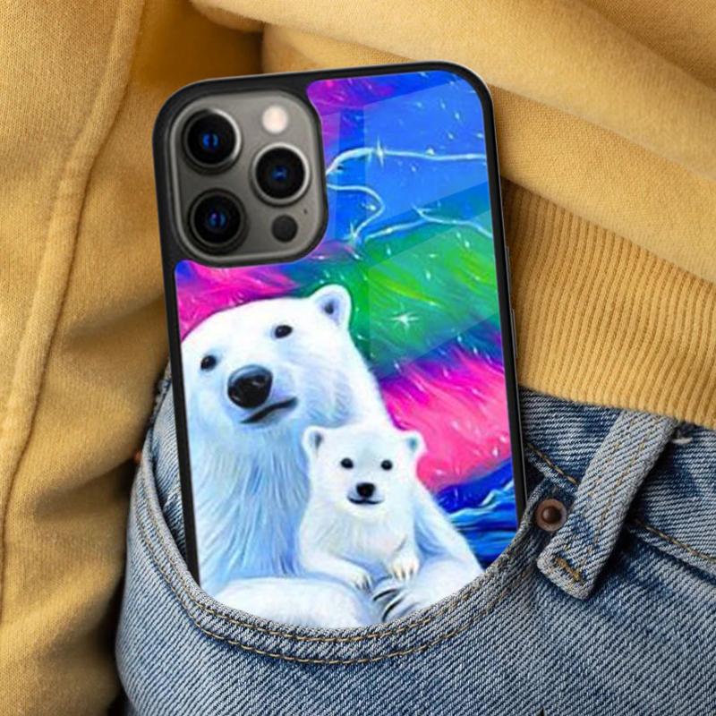 Cute animal polar bear Soft Phone Case for iPhone 17 Air 16e Pro max 15 Pro 13 14 Plus 11 12 MagSafe Magnetic Coque