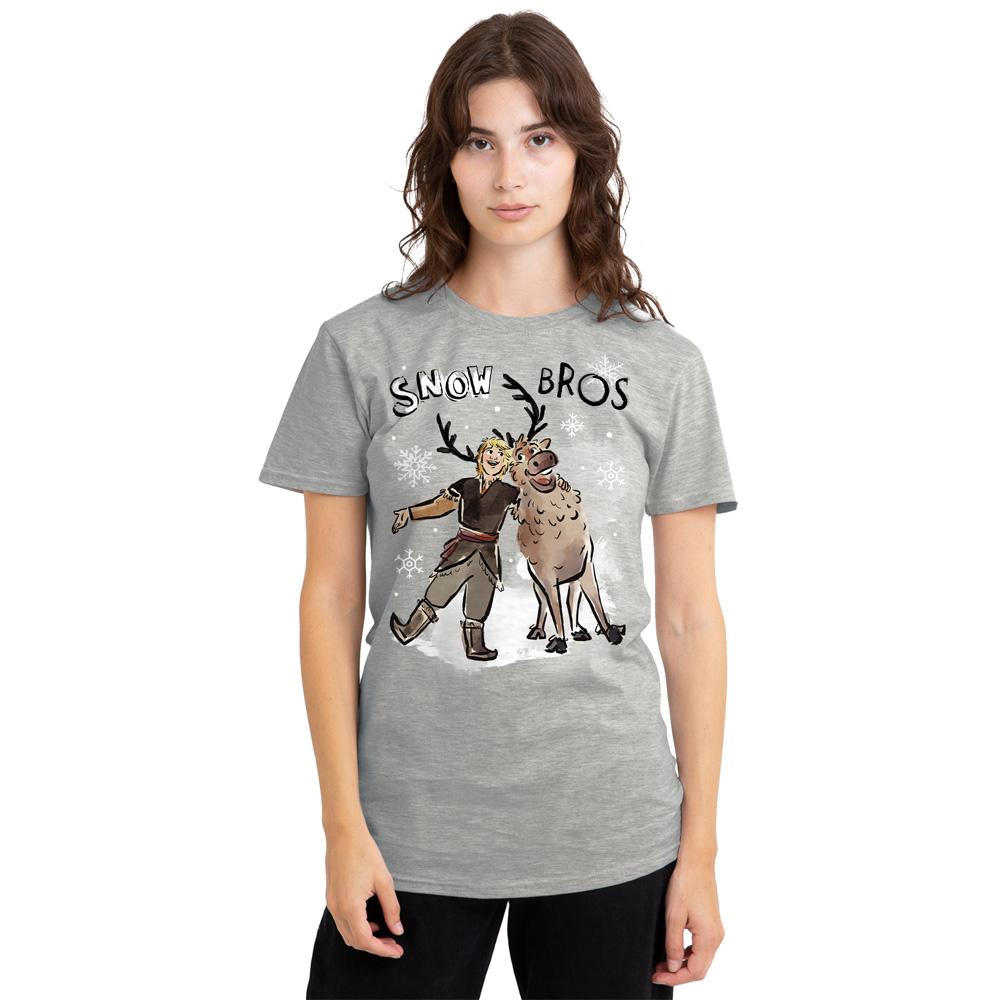 Frozen Womens/Ladies Snow Bros Sven & Kristoff Heather T-Shirt