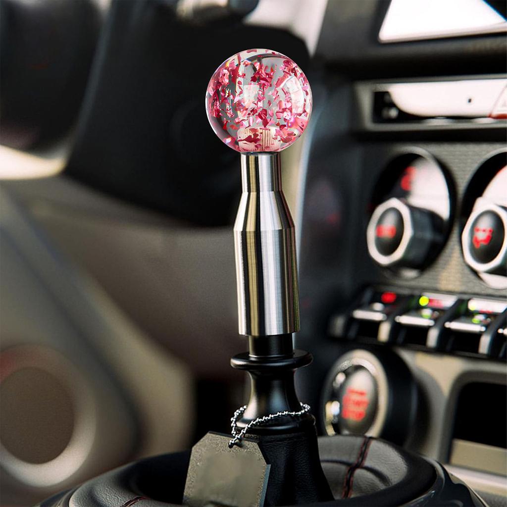 Clear Glass Hand Ball Gear Lever Gear Shifter Knob Modified Gear Stick Shifter For Automatic And Manual Car