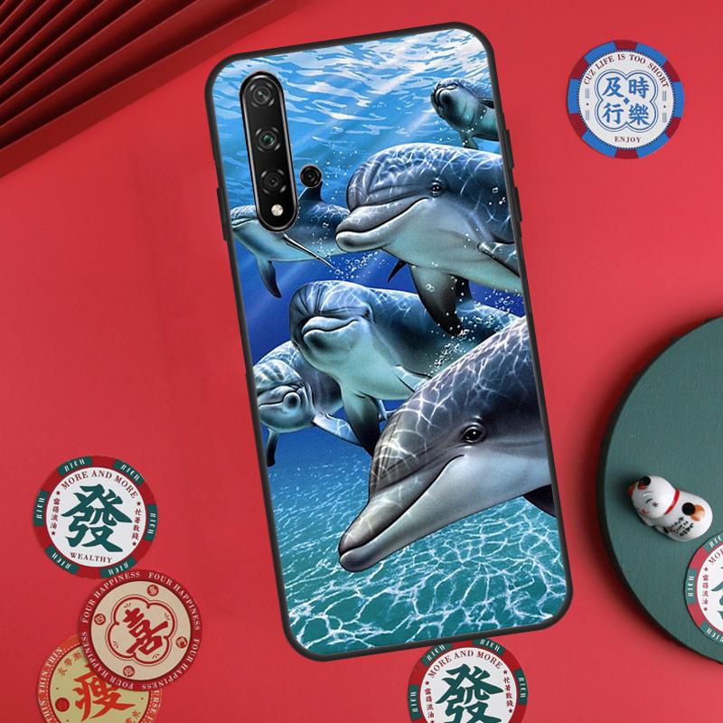 Ocean Dolphin For Huawei Nova Y73 Y72 Y61 Y91 Y90 Y70 Y60 12s 12i 11i 8i 9 10 SE P60 Pro P30 P40 Lite Case
