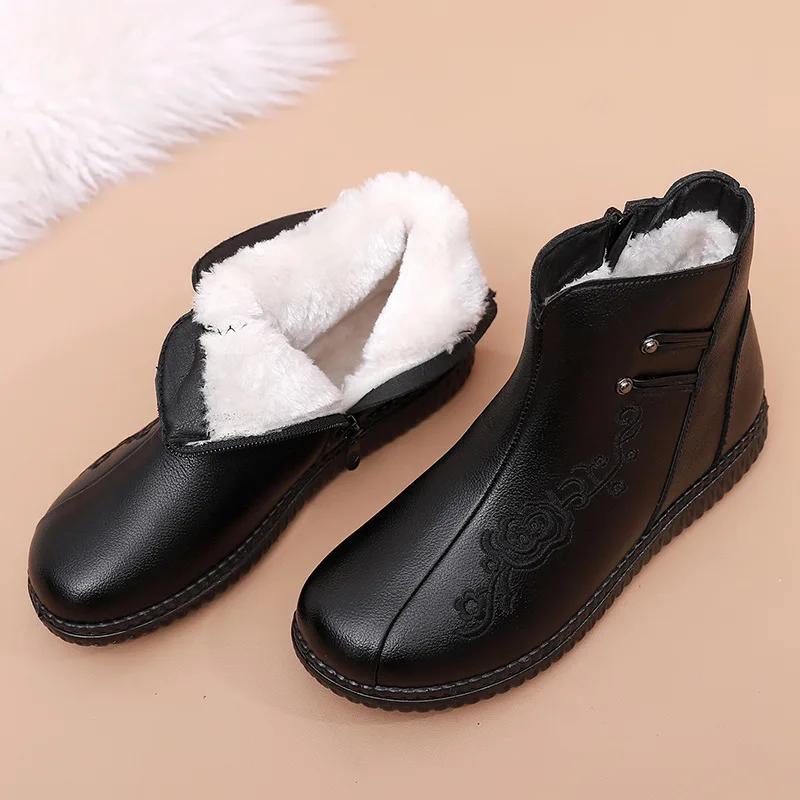 

Модные женские ботильоны из натуральной кожи, зимняя плюшевая женская обувь, модные винтажные туфли-оксфорды на плоской подошве, женские туфли-лодочки, женская обувь по акции 39 чёрный