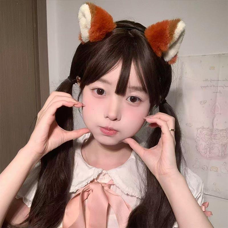 Čelenka s liščími uchy pro ženy Plyšová chlupatá zvířecí uši Obruč do vlasů Cosplay Kostýmový doplněk Pro Halloweenovou párty Anime & Denní 2026