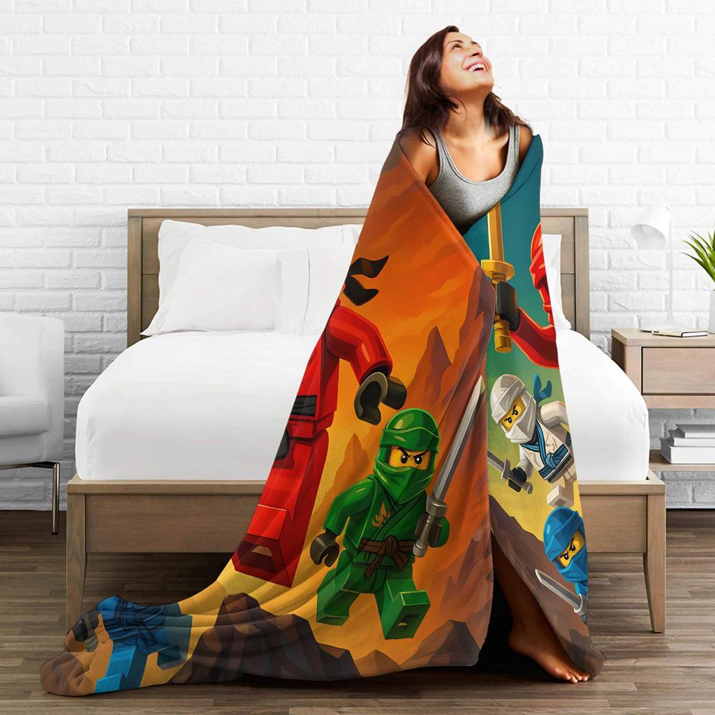 N-Ninjagos Blanket Super Soft Print Plush Throw Blanket For Boy Girl Outdoor Flannel Bedspread Bed Cover
