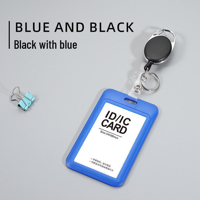 Retractable ID Card Lanyard & Badge Holder with Dual-Use Clip for Work, Campus, or Meal Cards