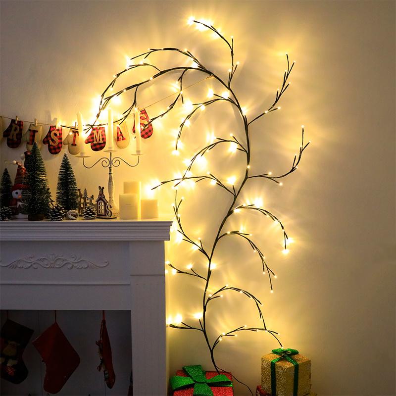 Christmas Decoration Lighting Rattan Tree LED Branch Light Living Room Bedroom Warm White Interior Lighting Willow Rattan Light