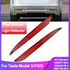Rear Bumper Light Reflector for Car for Tesla Model 3/Y/X/S Right/Left Optional Rear Bumper Reflector Red Lens Car Lamps Cover