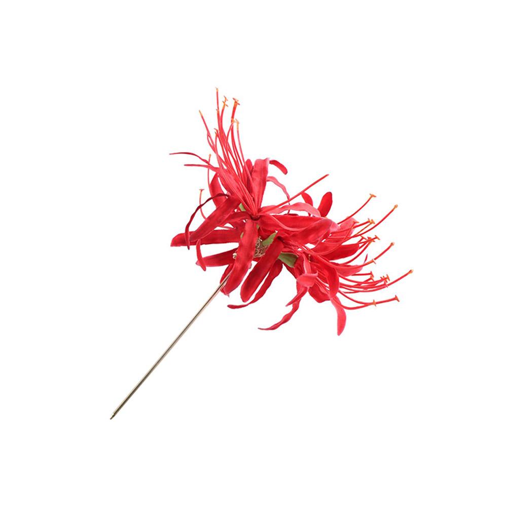 

Sweet Artificial Flowers Lycorisradiata Hair Stick Artificial 3D Flower Hairpin Headwear Handmade Hanfu Hair Clip Party