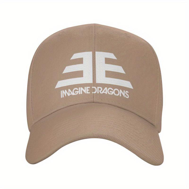 Imagine Dragons Unisexs lightweight baseball cap  breathable polyester black with white logo perfect for outdoor activities
