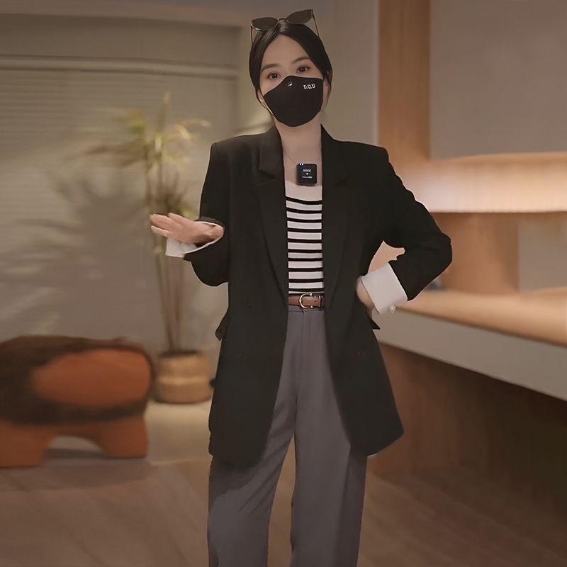 

Модный женский пиджак весна-осень новый повседневный дизайн тонкий костюм с длинным рукавом топ XL