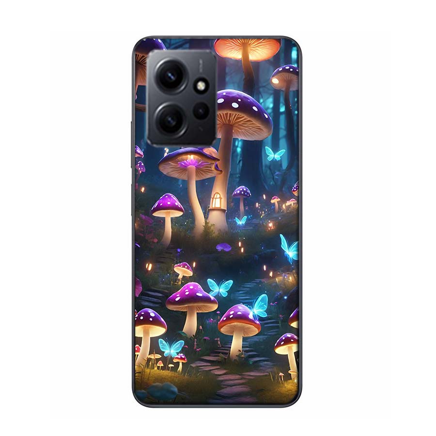 Dream Forest Landscape Mushroom House Phone Case For Redmi 12 13C 12C 15C 9 10 10C Note 13 Pro Plus 14 15 Pro 9T 9C 9A TPU Soft