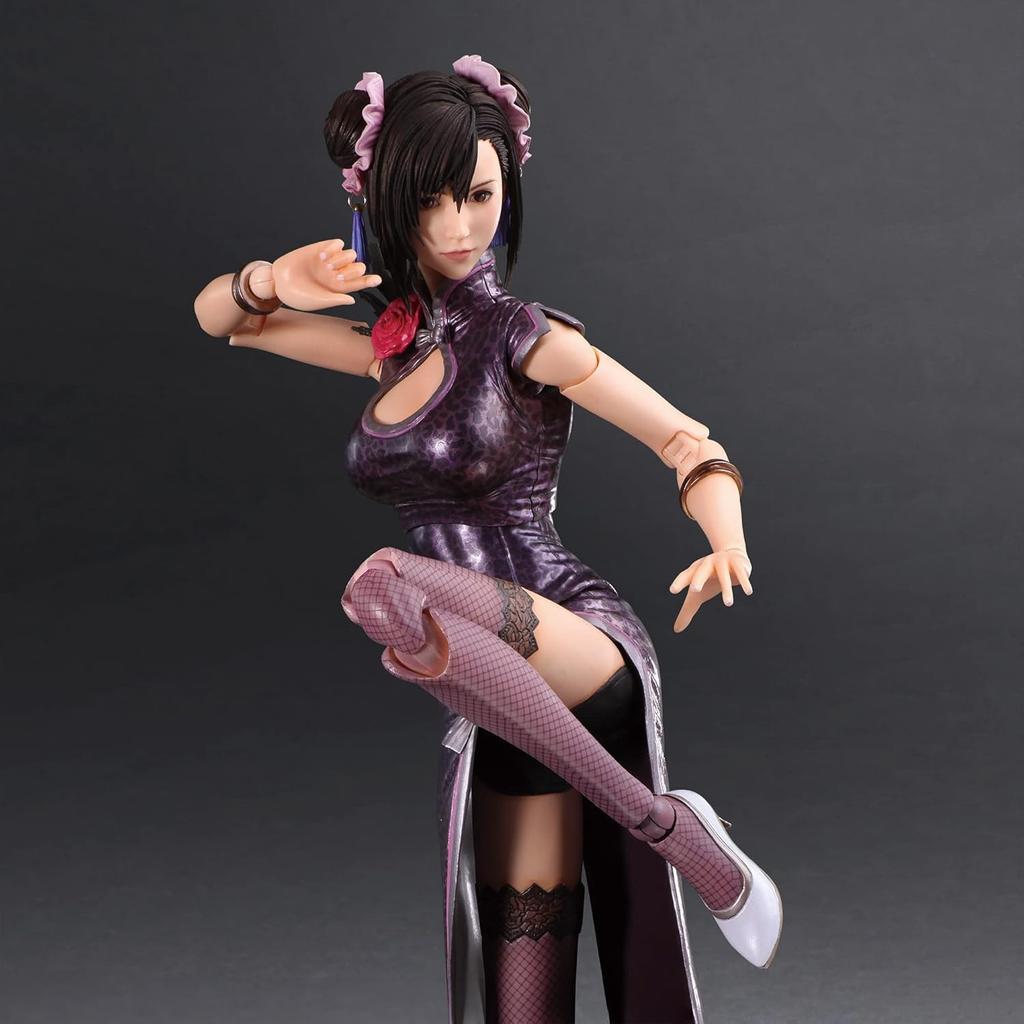 Final Fantasy VII Remake PLAY ARTS Kai Tifa Lockhart Fighter Dress PVC malovaná pohyblivá figurka ver.