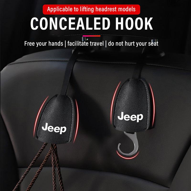 Auto Interior Organizers Hooks Car Back Seat Hook Headrest Hanger for Jeep JK JL TJ Renegade Patriot Wrangler Cherokee Patriot Trail Liberty