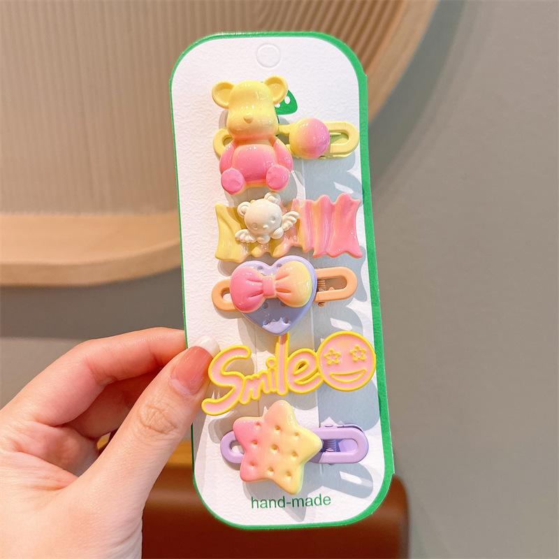 Children'S Hairpin Bag Cloth, Duck Bill Clip Cloth, Bow Root, Princess Hairpin, Cute Little Flower Girl Hair Accessories