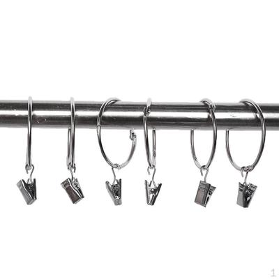 12 Multi Curtain Eyelet Hooks Opening Design Durability Home Accessory