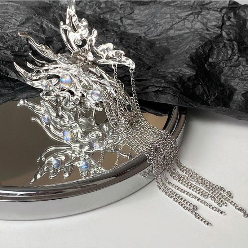 Butterfly Tassel Hairpin Vintage Women Exquisite Alien Metal Butterfly Hair Claw Trendy Girls Hair Accessories