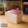 Plastic Storage Box, Stackable Organizer Bin with Lid, Rose, MultiSize Pink Small