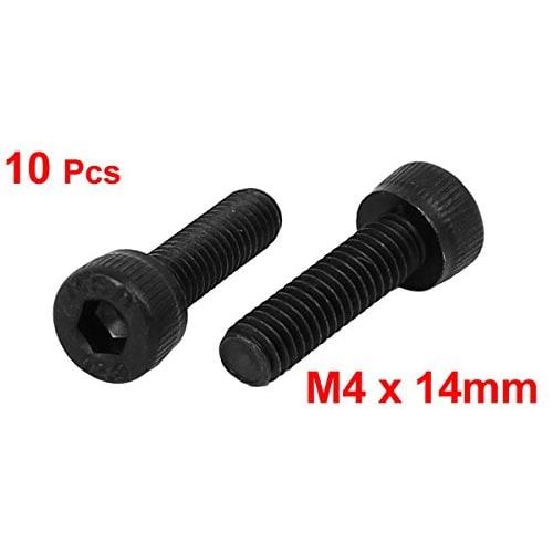 uxcell Hex Socket Head Cap Screws, Alloy Steel 12.9 Grade, M4 x 14mm, DIN912, 10 Pieces