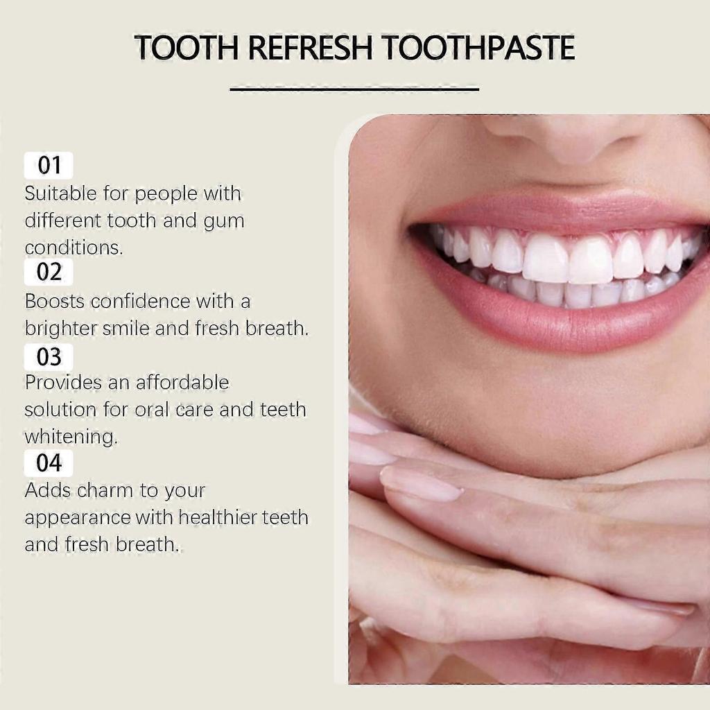 Huanliang toothpaste, Brightening Toothpaste with Hydroxyapatite & Menthol, Clean Teeth, Fresh Breath, Oral Care